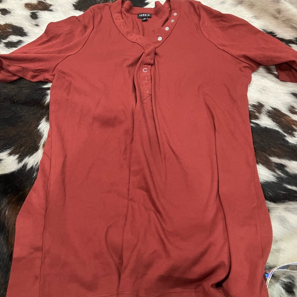 torridRust Henley Short Sleeve Tee